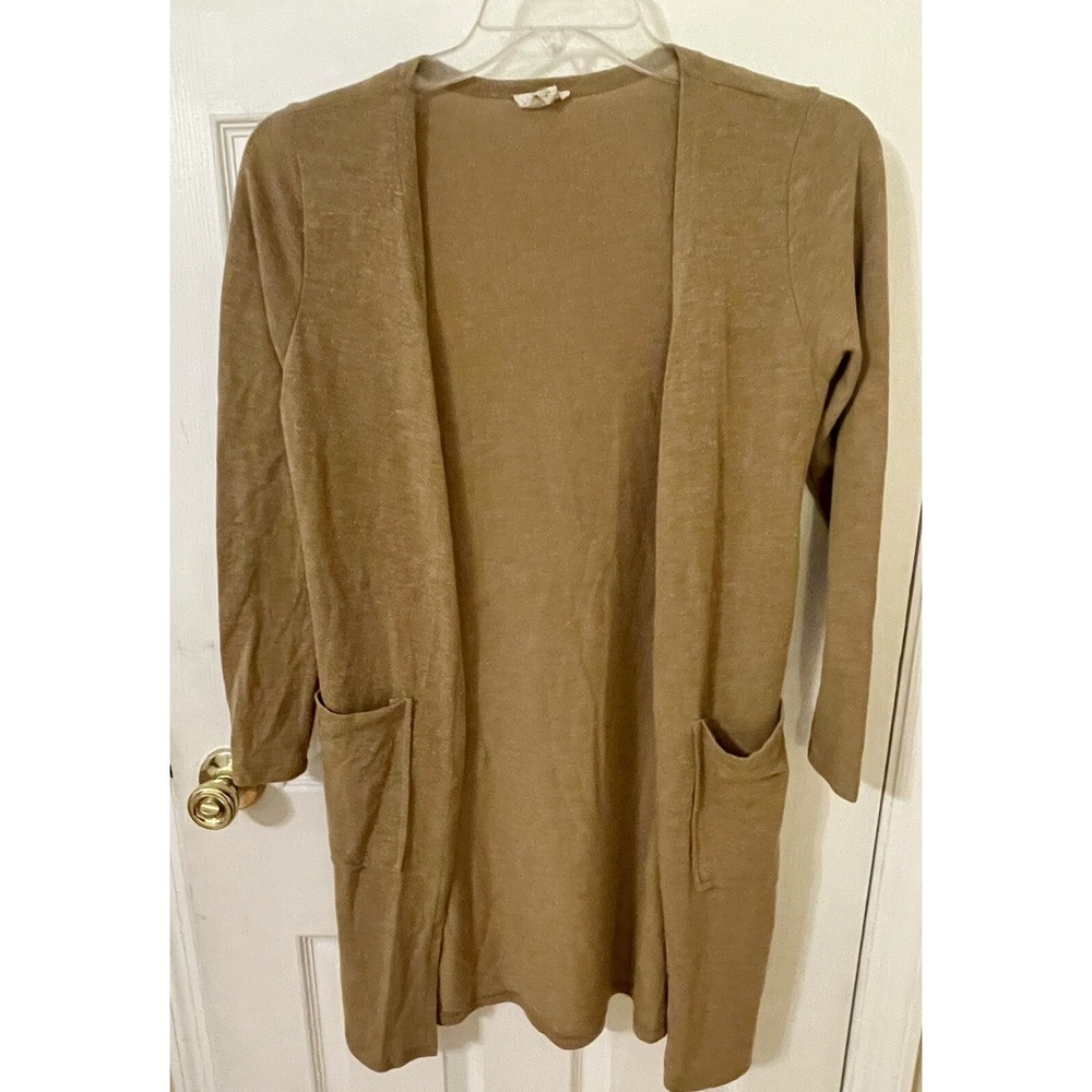 Yelete Brown Open Front Cardigan Small